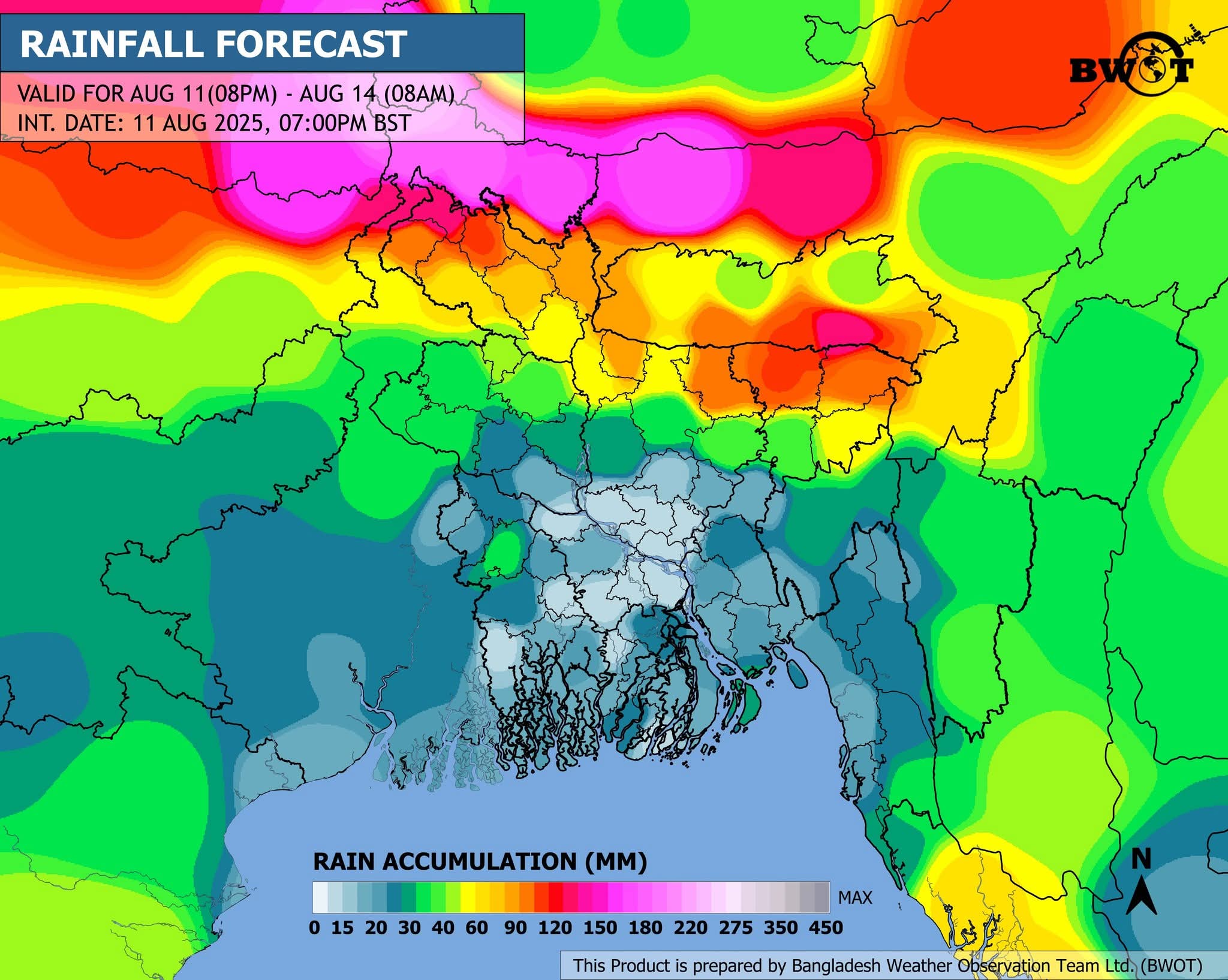 উত্তরাঞ্চলসহ সিরাজগঞ্জে ভারী বৃষ্টির আশঙ্কা