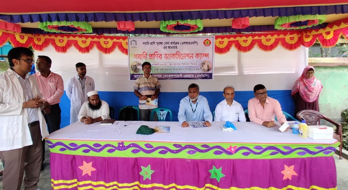 শিয়ালকোলে গবাদি প্রাণির বিনামূল্যে ভ্যাকসিন ক্যাম্প