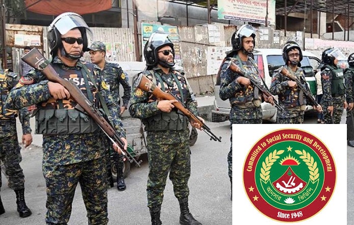 পূজামণ্ডপে আনসার ভিডিপি