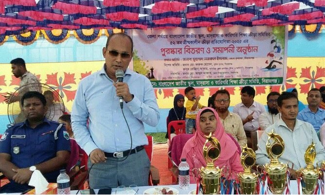 সিরাজগঞ্জে জেলা পর্যায়ে ক্রীড়া প্রতিযোগিতার সমাপনী