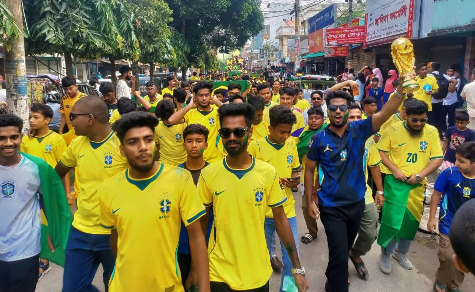 ব্রাজিল ফ্যানদের মিছিল, সিরাজগঞ্জ